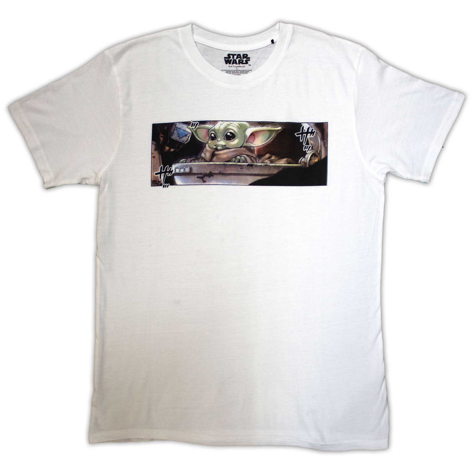Star Wars Unisex T-Shirt: Grogu Frame (White)