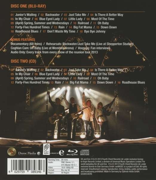 Status Quo – The Frantic Four Reunion 2013: Live at Wembley Arena — back cover