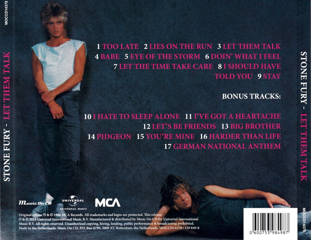 Stone Fury – Let Them Talk — back cover