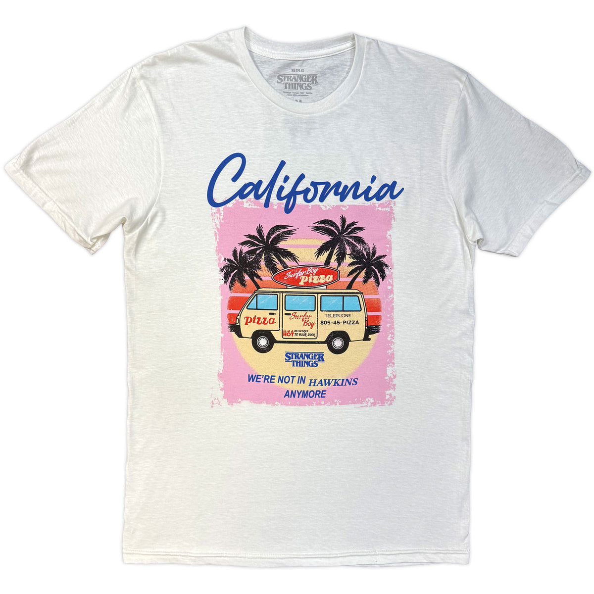 Stranger Things Unisex T-Shirt: California (White)