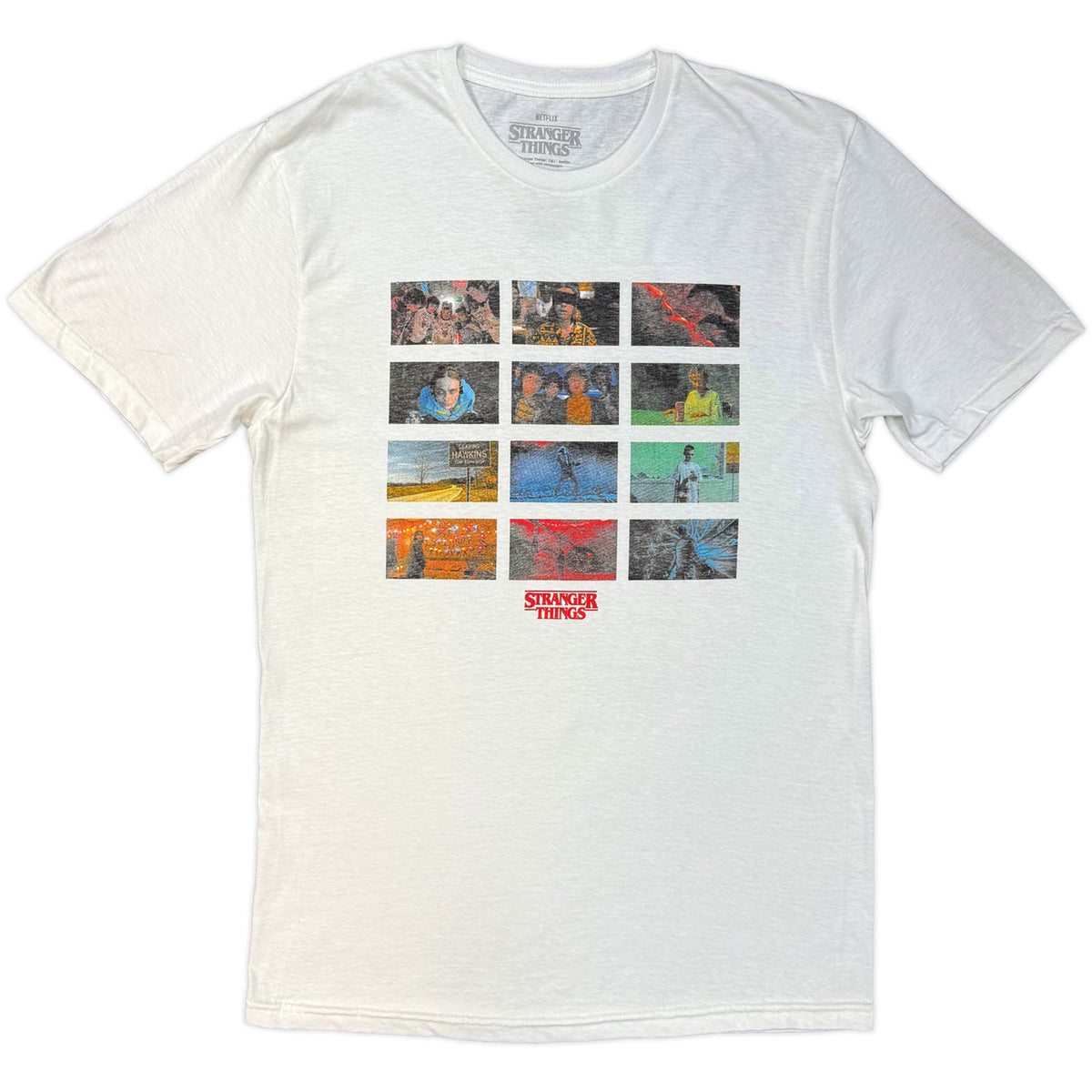 Stranger Things Unisex T-Shirt: Hawkins Power And Light (White)
