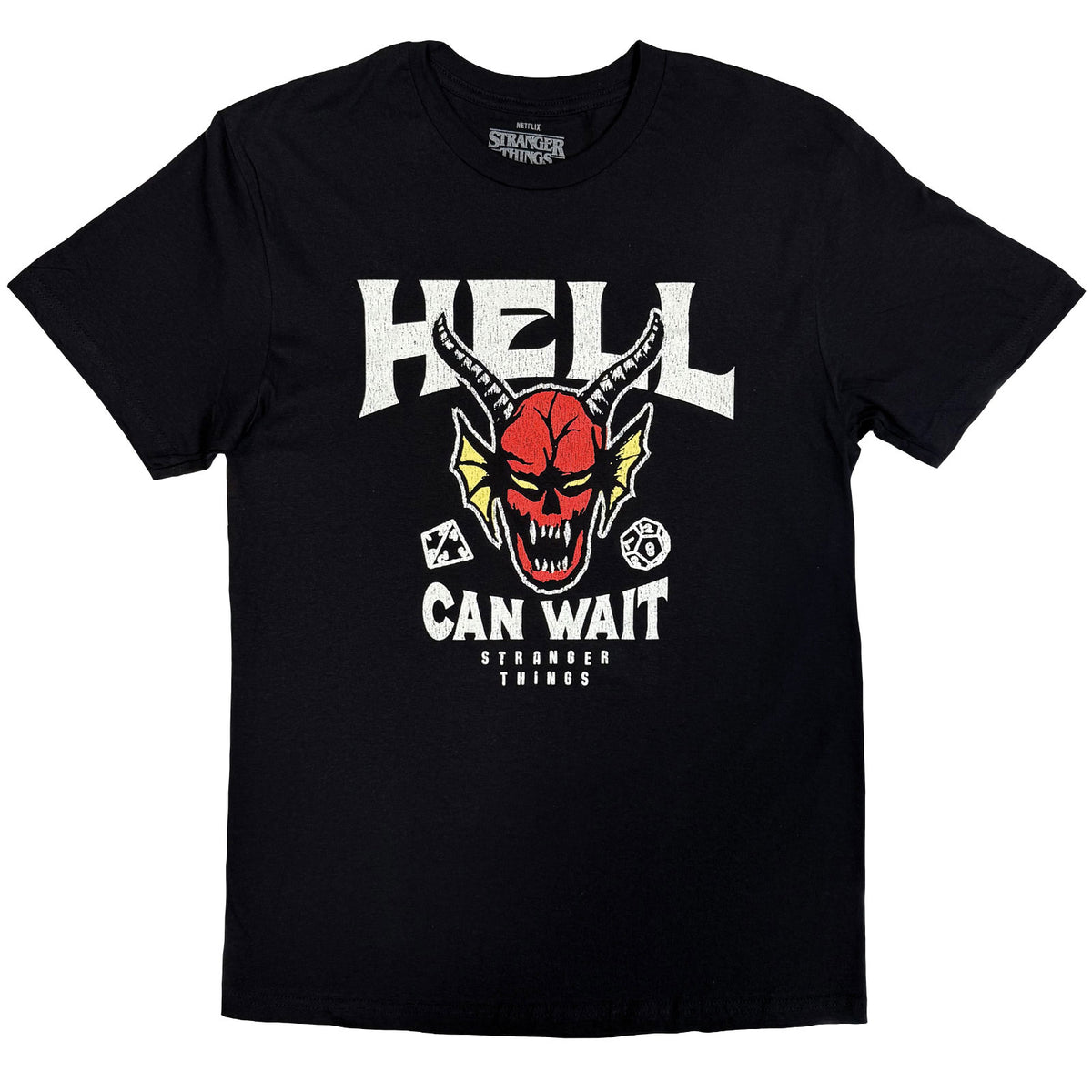 Stranger Things Unisex T-Shirt: Hell Can Wait (Black)