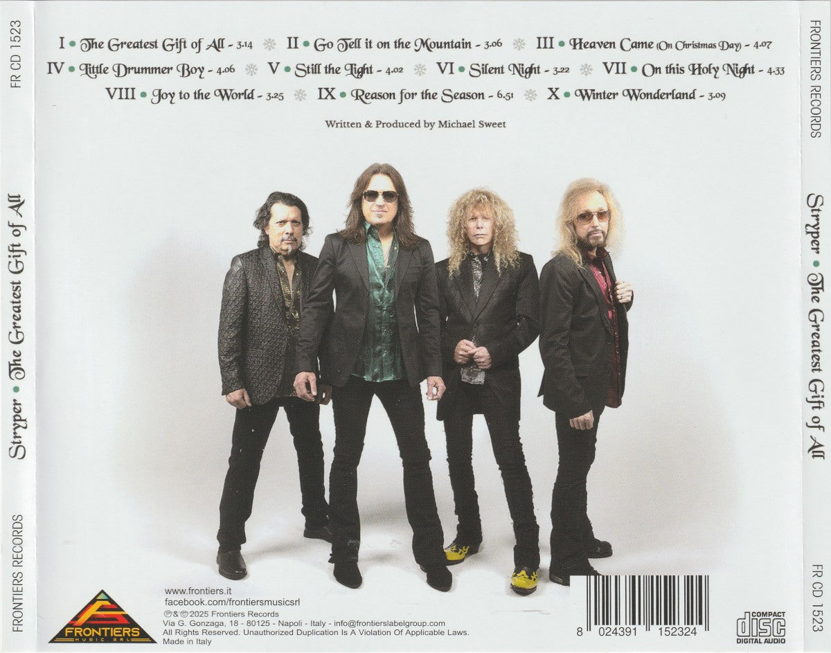 Stryper – The Greatest Gift of All — back cover