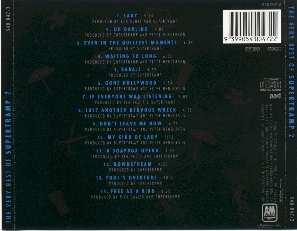 Supertramp – The Very Best of Supertramp, Volume 2 — back cover