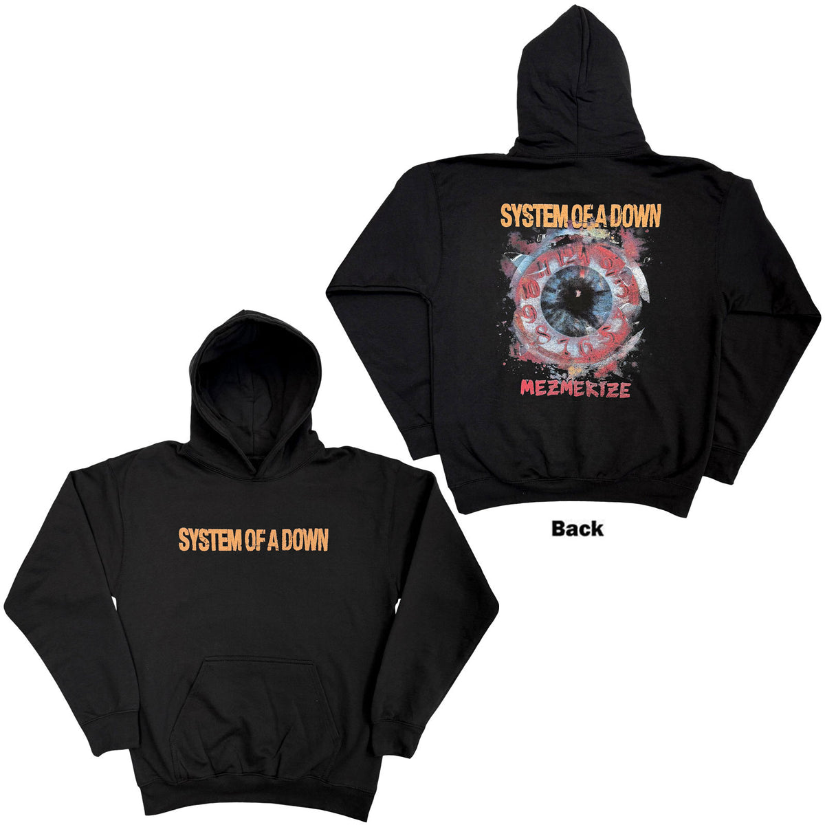 System Of A Down Unisex Pullover Hoodie: Mezmerize (Black) (UNFINISHED)