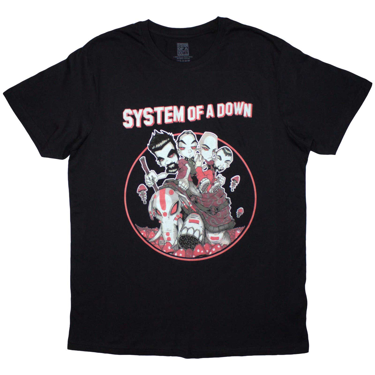 System Of A Down Unisex T-Shirt: Mushroom People (Black)