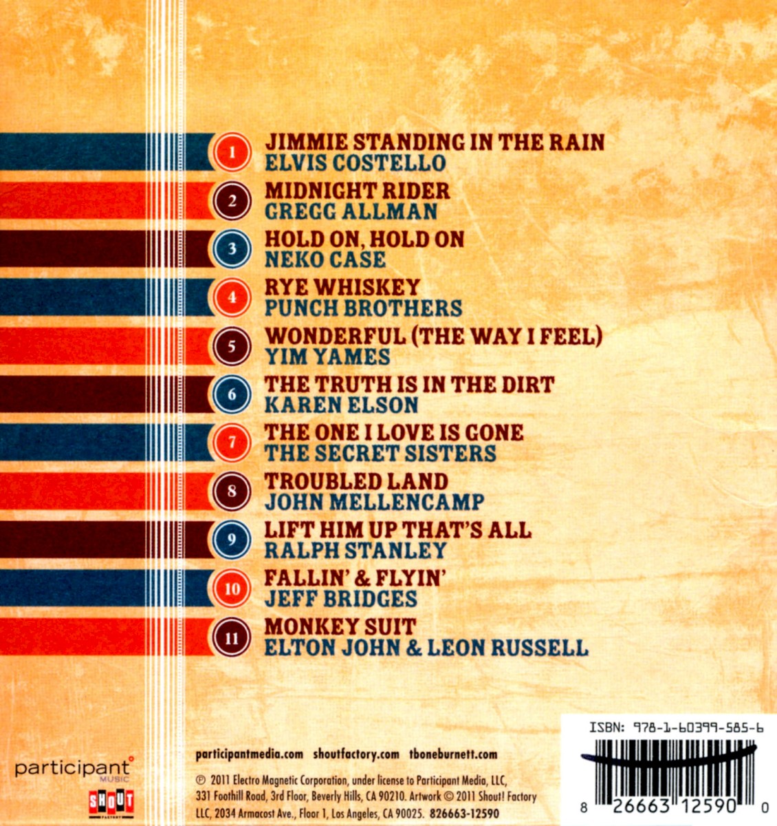 T‐Bone Burnett – T-Bone Burnett Presents: The Speaking Clock Revue - Live From the Beacon Theatre — back cover