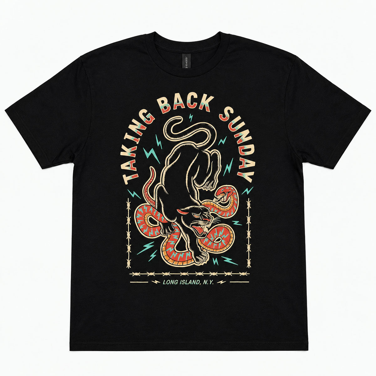Taking Back Sunday Unisex T-Shirt: Panther Snake (Black)