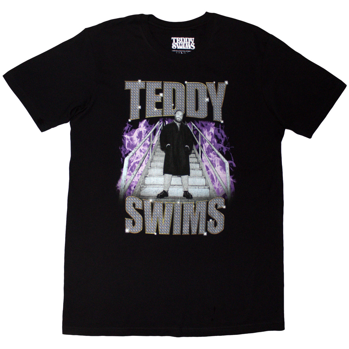 Teddy Swims Unisex T-Shirt: Retro Bootleg (Black)