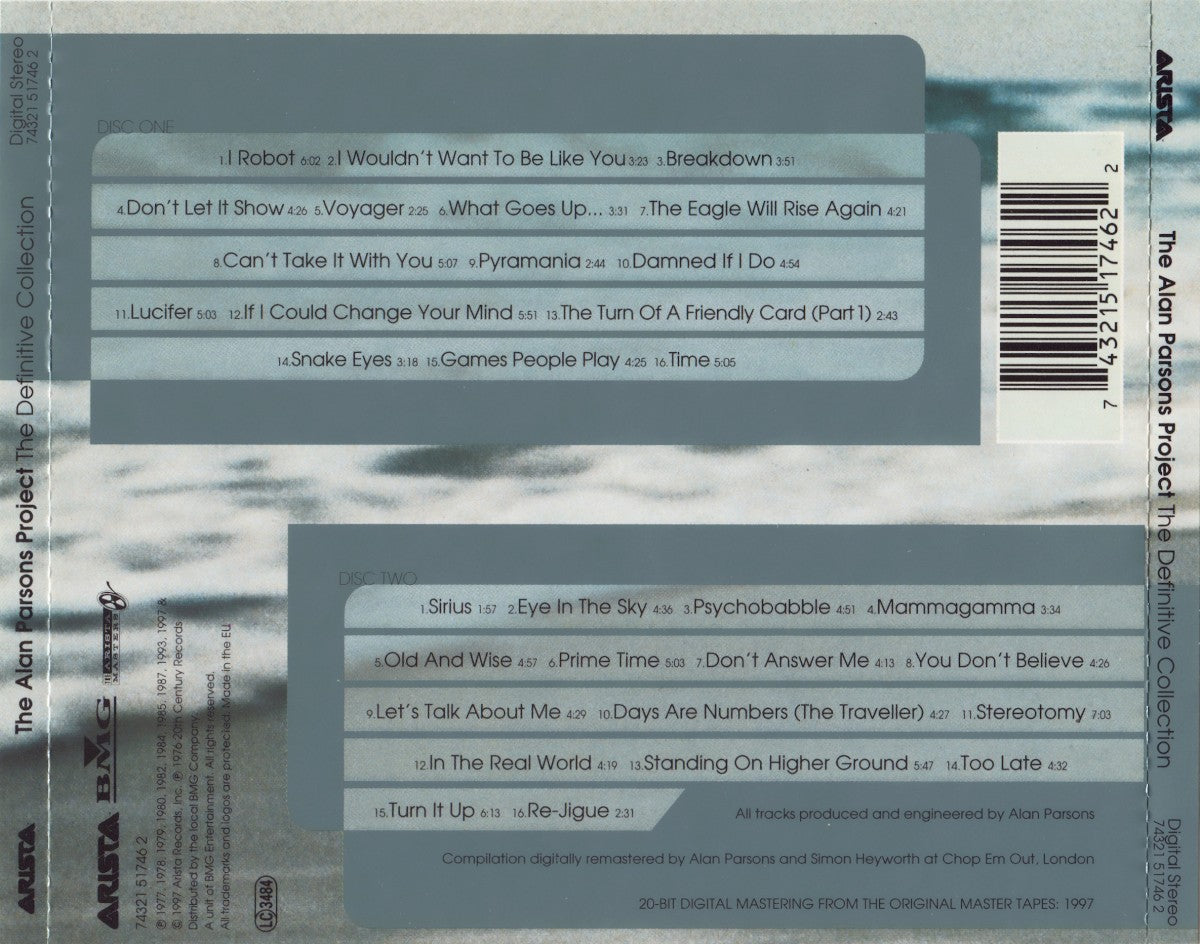 The Alan Parsons Project – The Definitive Collection — back cover