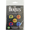 The Beatles Button Badge Pack: J, P, G&R Coloured