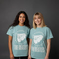 The Beatles Ladies Unplugged T-Shirt: Rubber Soul Circle (Blue)