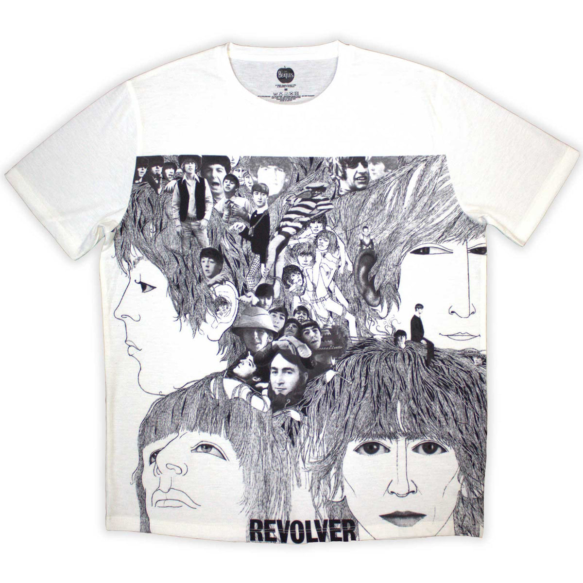 The Beatles Unisex Sublimation T-Shirt: Revolver (White)