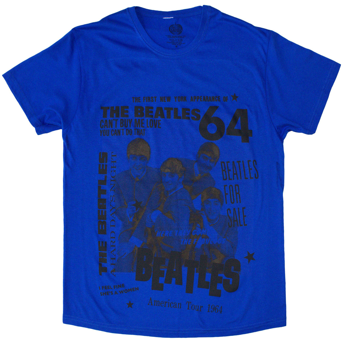 The Beatles Unisex T-Shirt: 1964 (Blue)