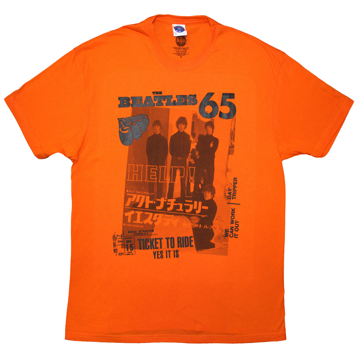 The Beatles Unisex T-Shirt: 1965 (Orange)