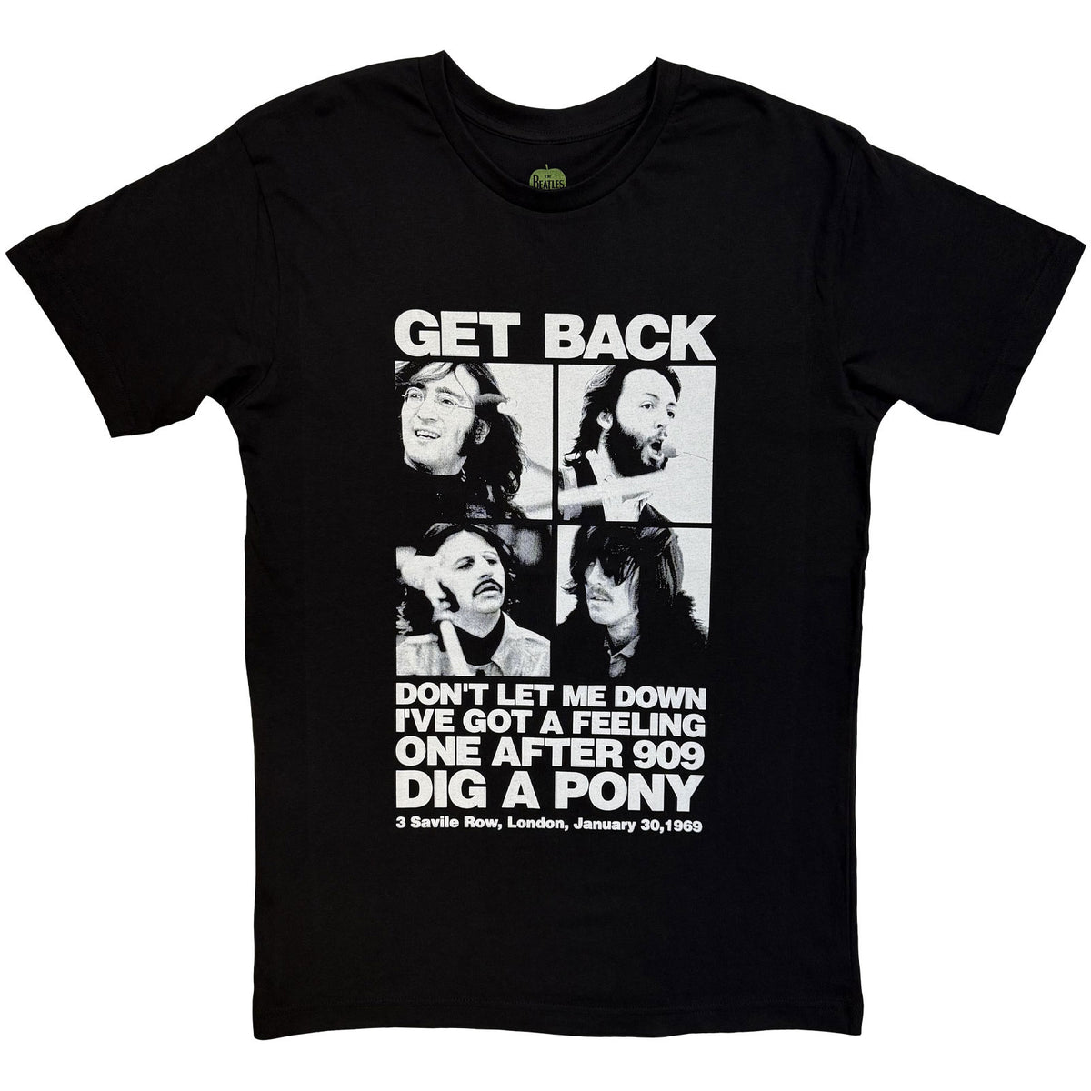 The Beatles Unisex T-Shirt: 3 Savile Row (Black)