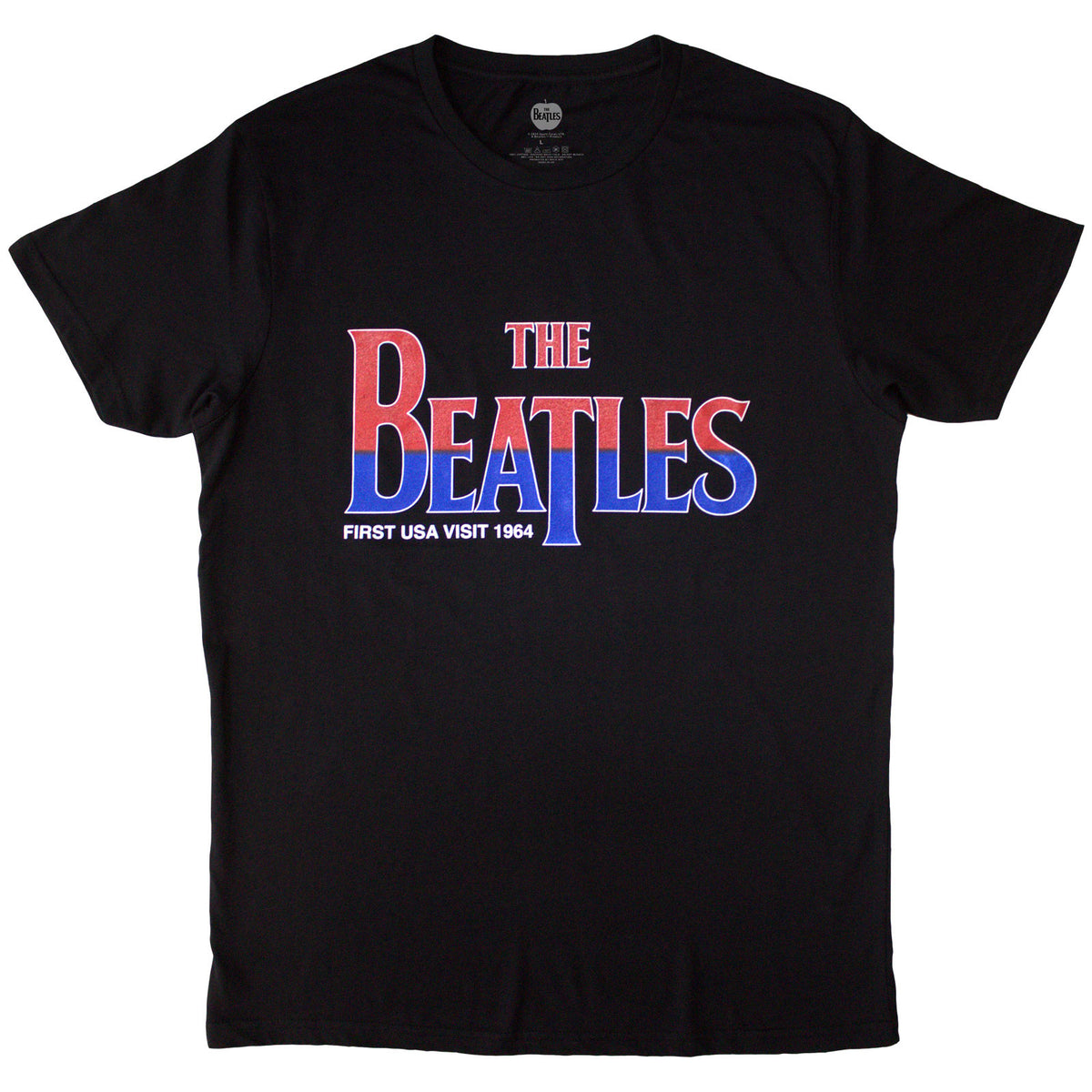 The Beatles Unisex T-Shirt: First USA Visit 1964 (Black)