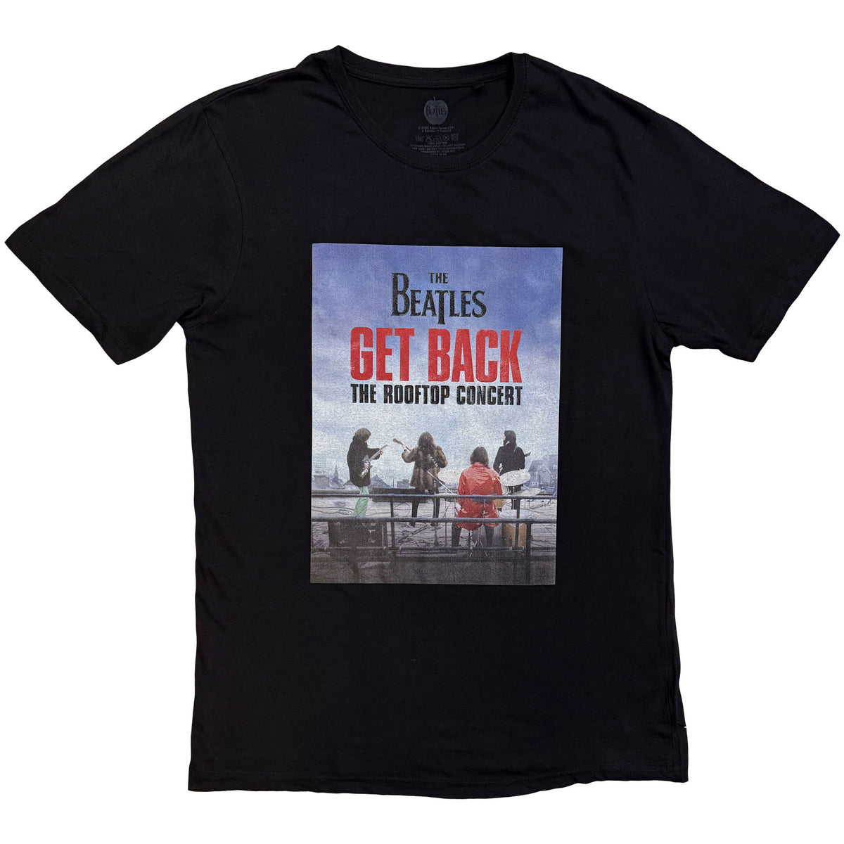 The Beatles Unisex T-Shirt: Rooftop Concert (Black)