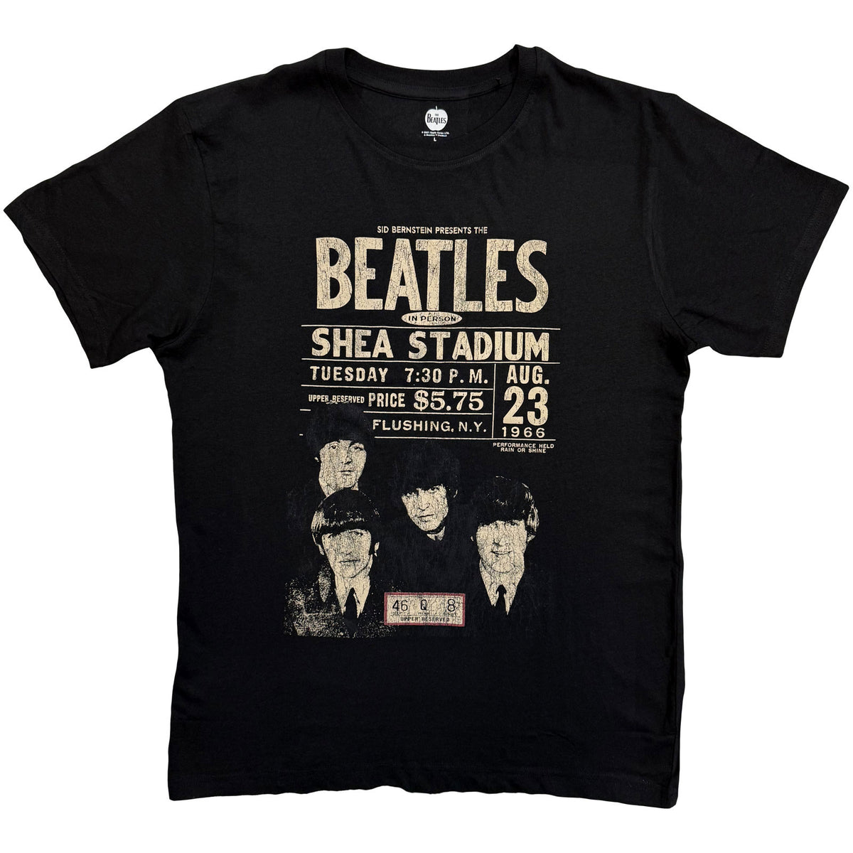 The Beatles Unisex T-Shirt: Shea '66 (Black)