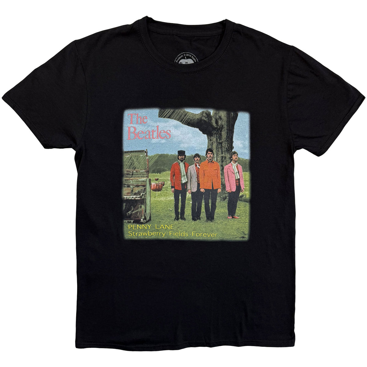The Beatles Unisex T-Shirt: Strawberry Fields Forever (Black)