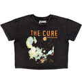 The Cure Ladies Stone Wash Crop Top: Disintegration (Charcoal Grey)
