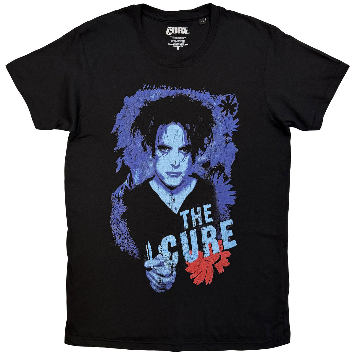 The Cure Unisex T-Shirt: Red Flower (Black)