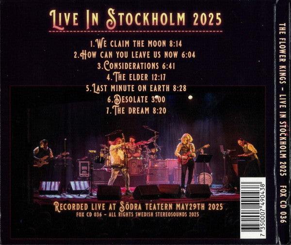 The Flower Kings – Live in Stockholm 2025 — back cover
