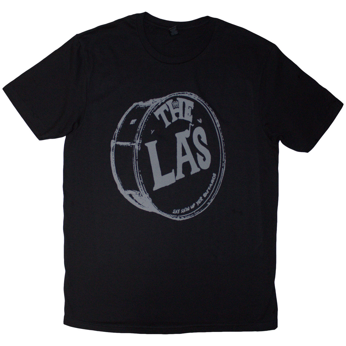 The LA's Unisex T-Shirt: Grey Drum Head Logo (Black)