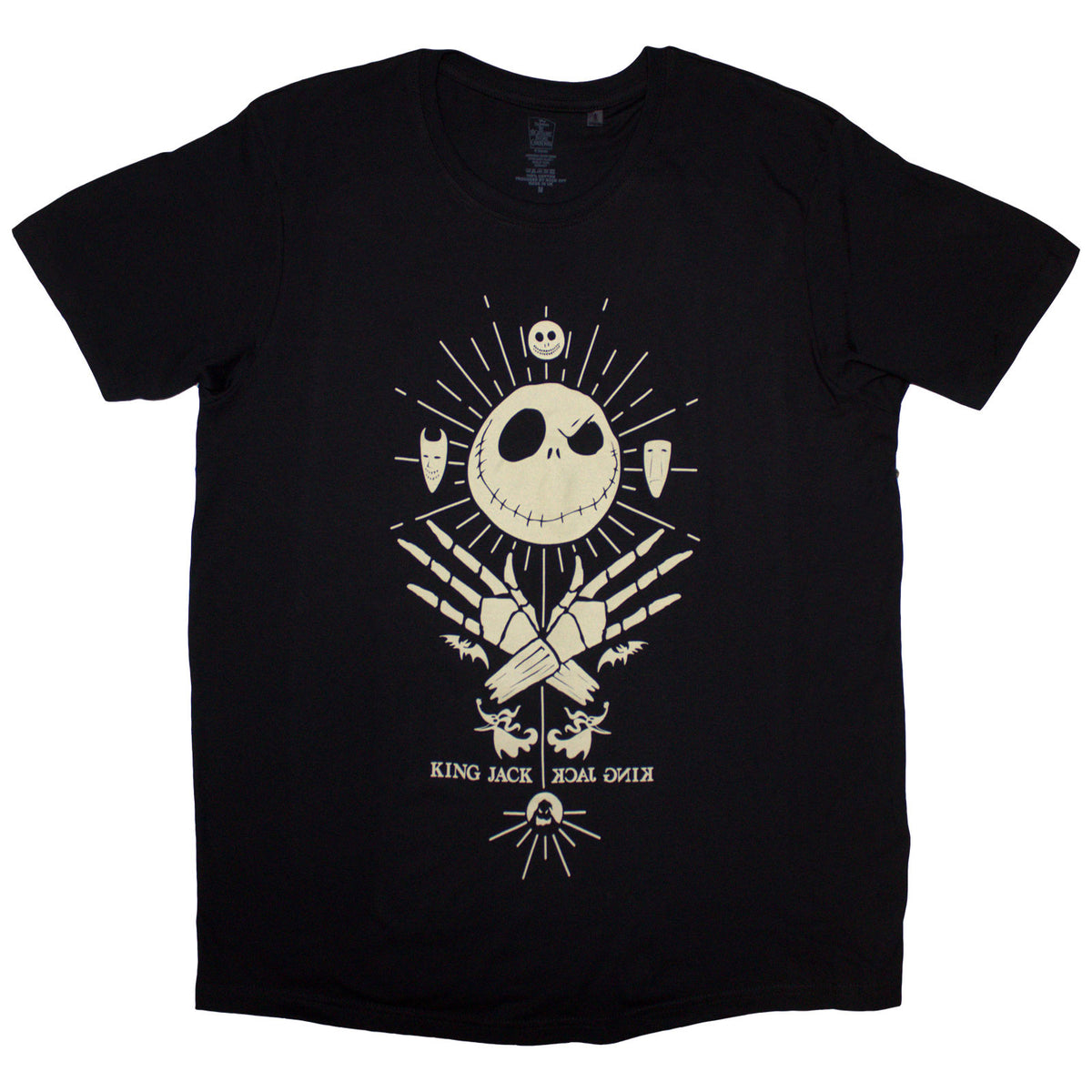 The Nightmare Before Christmas Unisex T-Shirt: King Jack (Black)