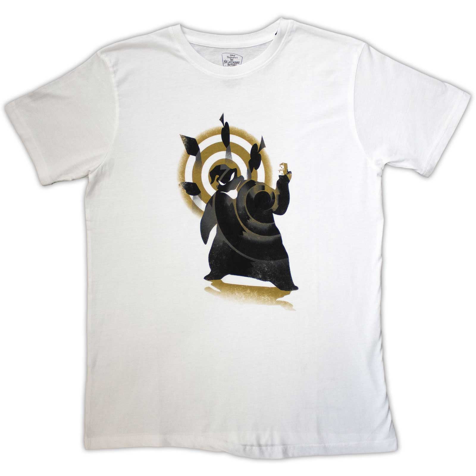 The Nightmare Before Christmas Unisex T-Shirt: Oogie Target (White)