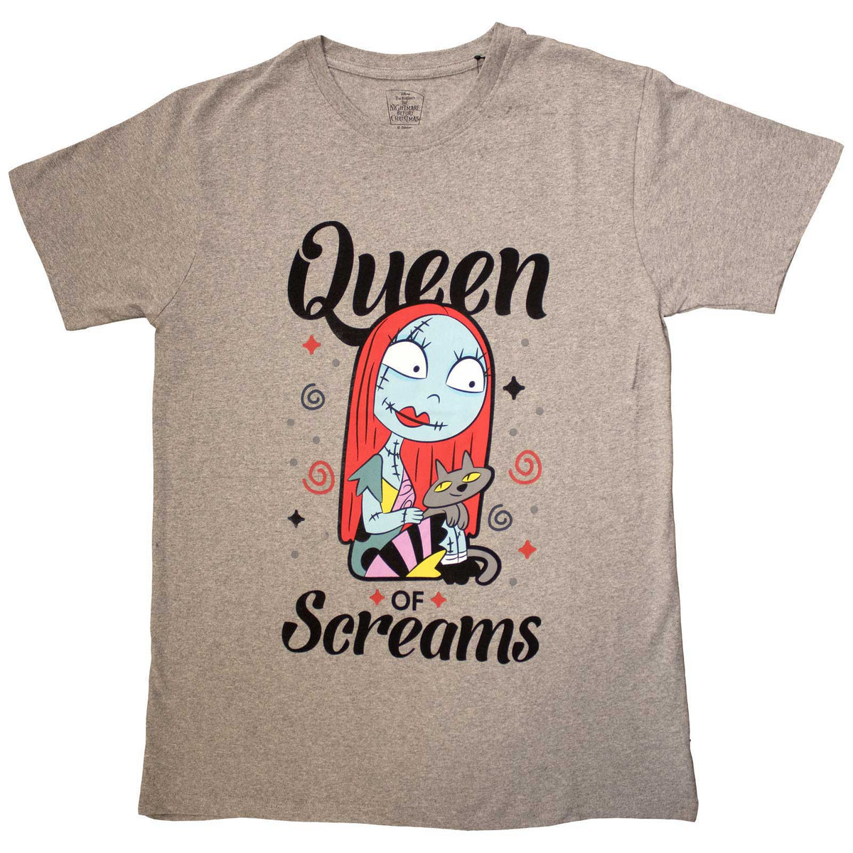 The Nightmare Before Christmas Unisex T-Shirt: Queen Of Screams (Grey)