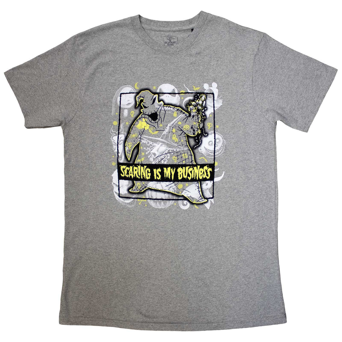 The Nightmare Before Christmas Unisex T-Shirt: Scaring Is My Business (Grey)