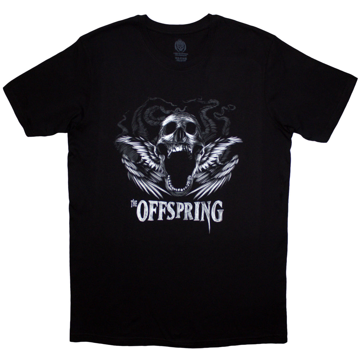 The Offspring Unisex T-Shirt: Feathered Winged Skull (Black)