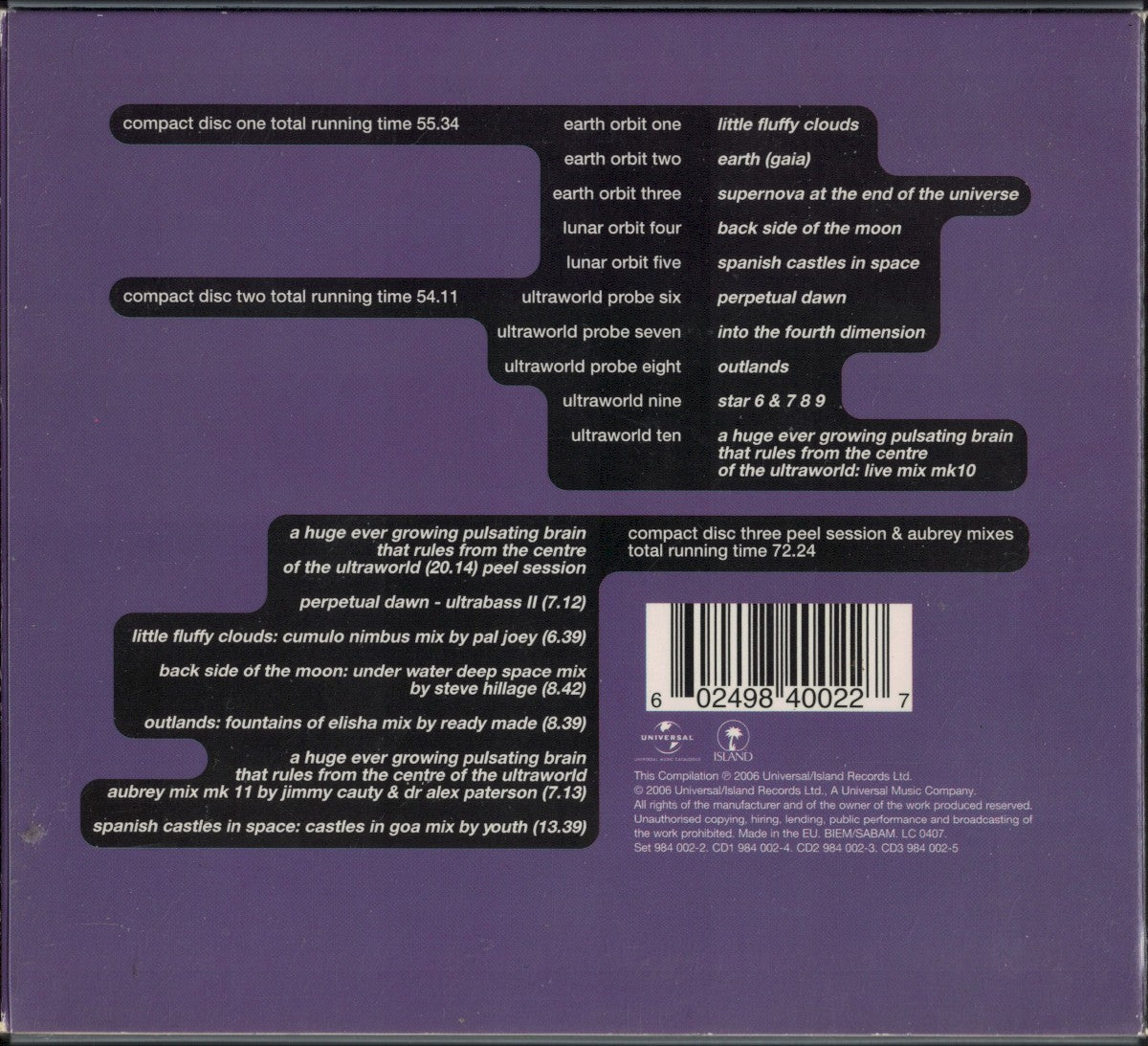 The Orb – The Orb’s Adventures Beyond the Ultraworld — back cover