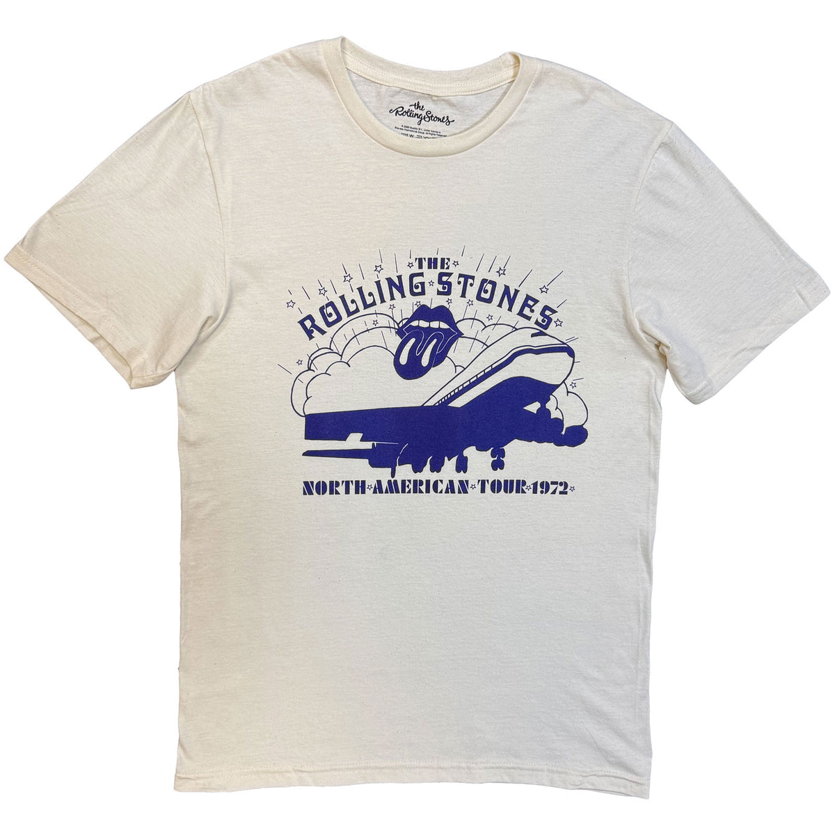 The Rolling Stones Unisex T-Shirt: North American Tour 1972 (Natural)