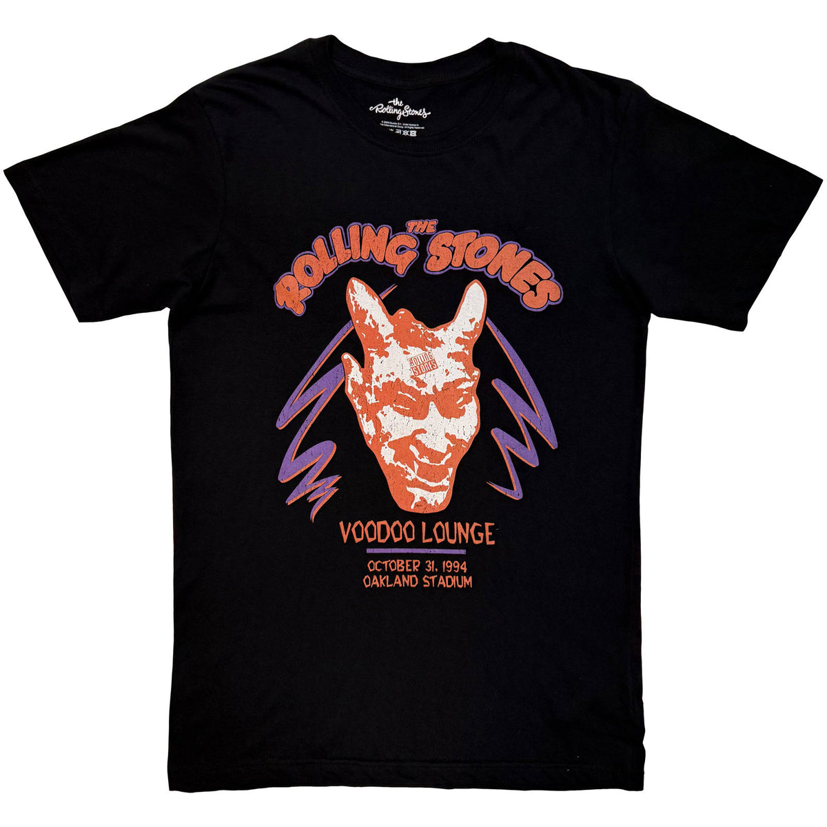 The Rolling Stones Unisex T-Shirt: Voodoo Oakland Stadium (Black)