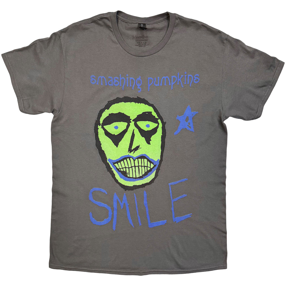 The Smashing Pumpkins Unisex T-Shirt: Smile (Charcoal Grey)