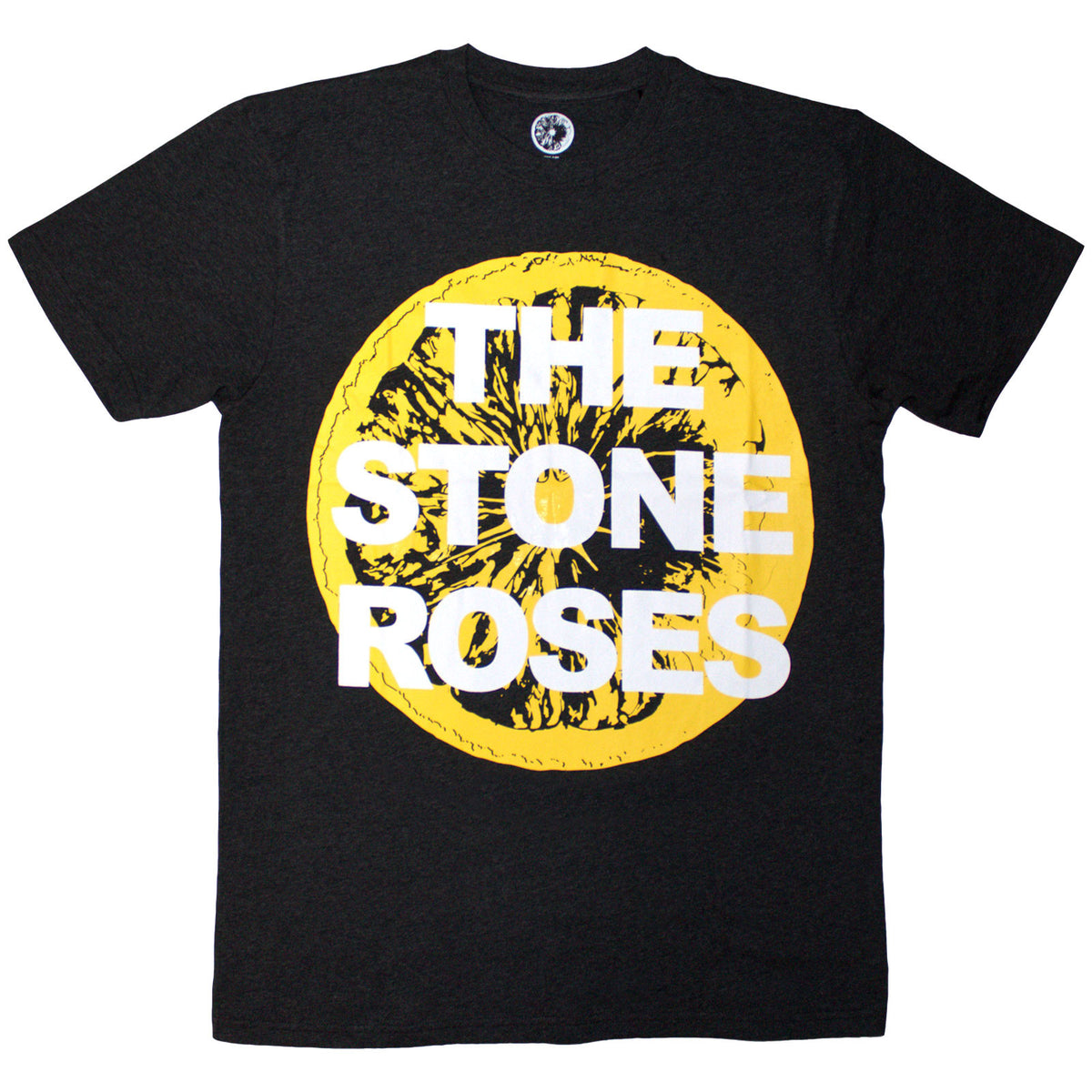 The Stone Roses Unisex T-Shirt: Large Lemon (Charcoal Grey)