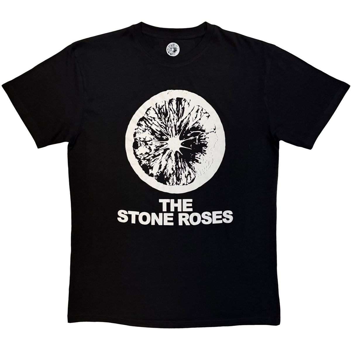 The Stone Roses Unisex T-Shirt: Logo & Lemon Mono (Black)
