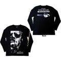 The Texas Chainsaw Massacre Unisex Long Sleeve T-Shirt: Leather Face (Black) (Back Print)