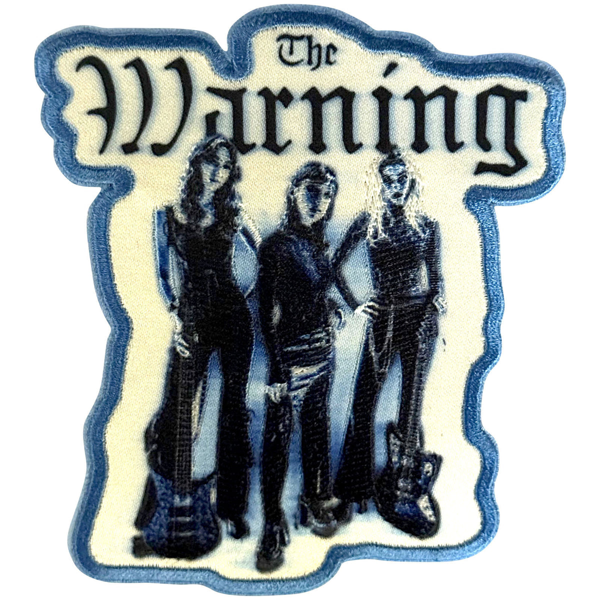 The Warning Woven Patch: Blue Blur