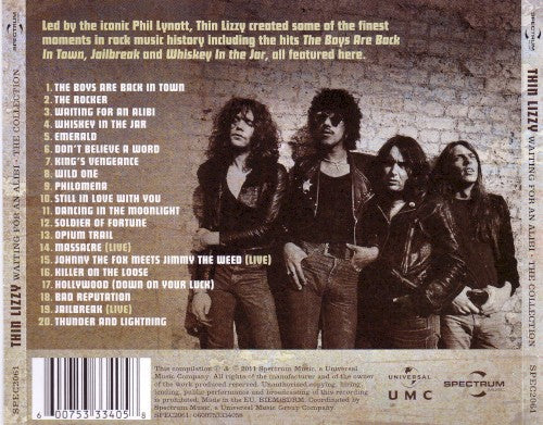 Thin Lizzy – Waiting for an Alibi: The Collection — back cover