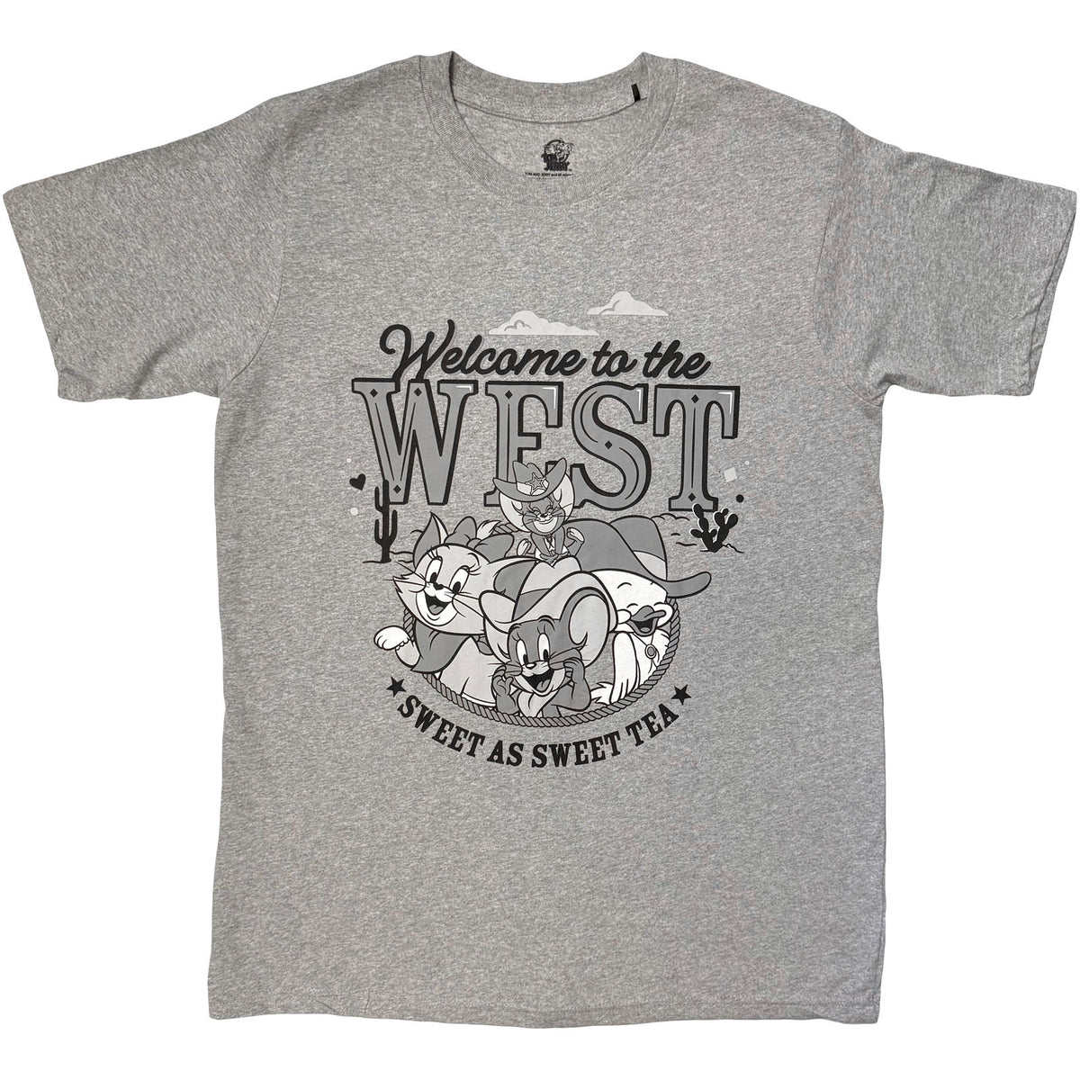Tom & Jerry Unisex T-Shirt: Welcome To The West (Grey)