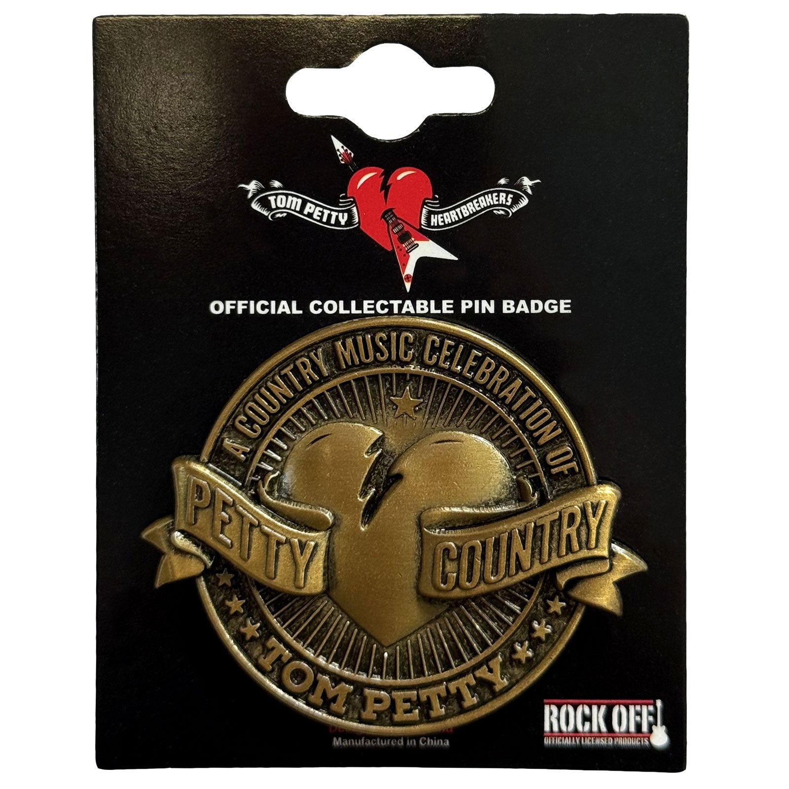 Tom Petty & The Heartbreakers Pin Badge: Petty Country