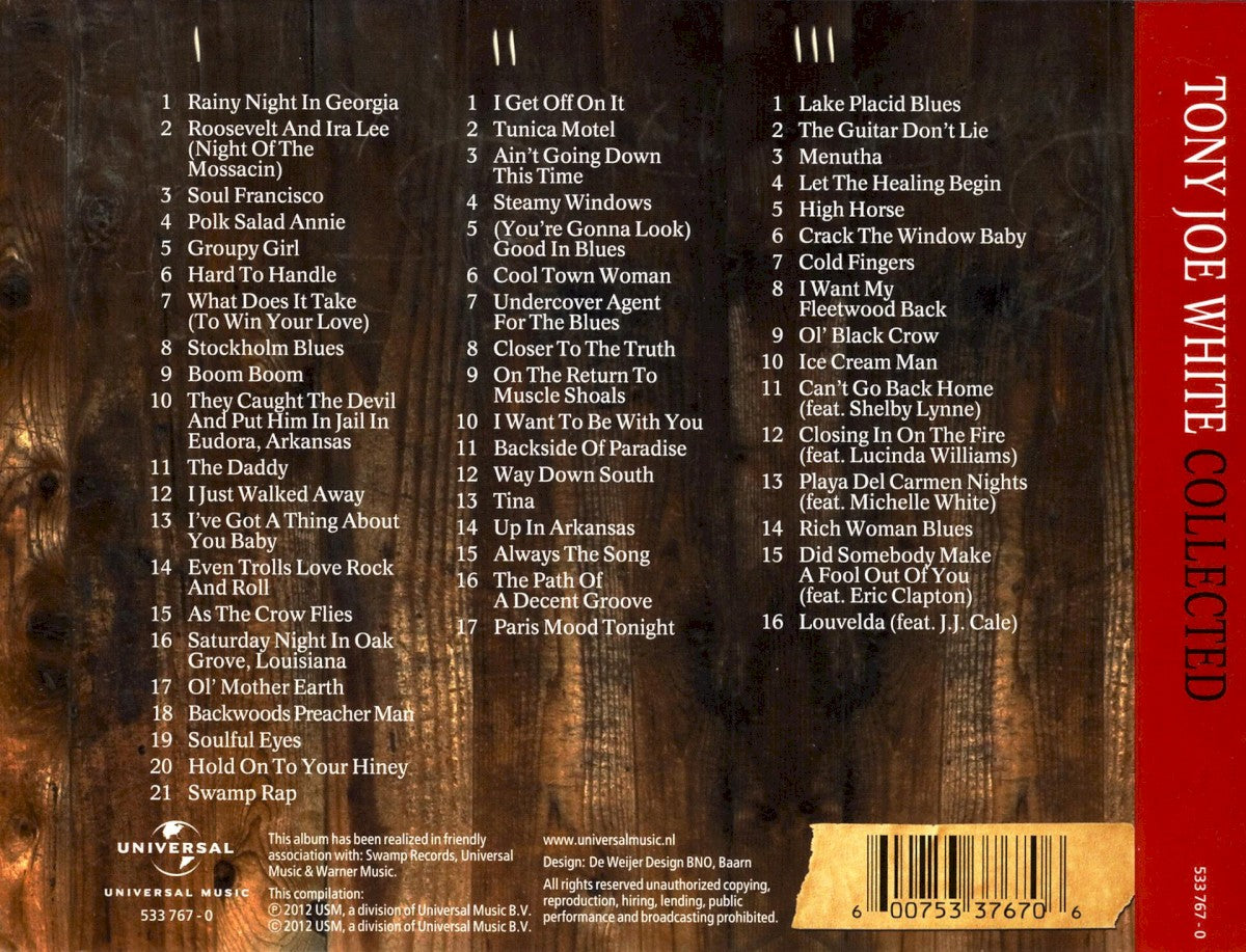 Tony Joe White – Collected — back cover