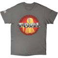 Tool Unisex T-Shirt: Red Ring Logo (Charcoal Grey) (Sleeve Print)