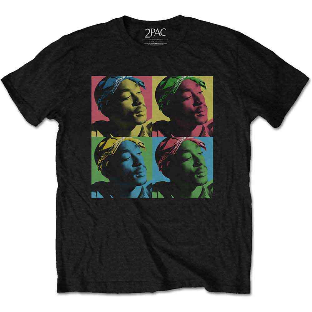 Tupac Unisex T-Shirt: Pop Art (Black)