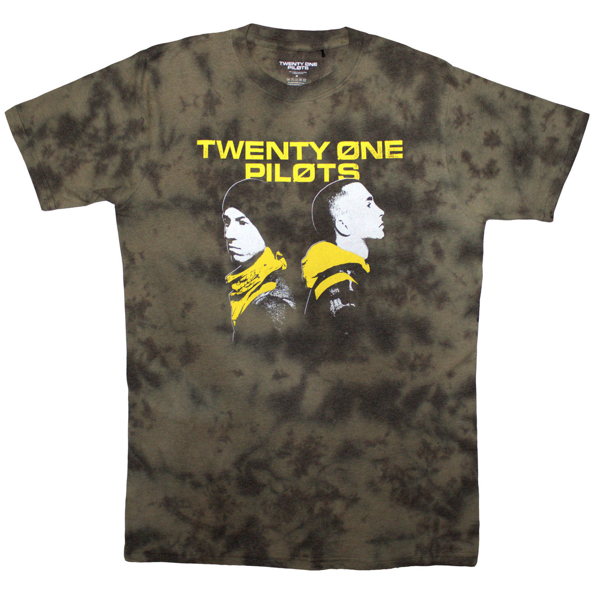 Twenty One Pilots Unisex T-Shirt: Back To Back (Green) (Wash Collection)