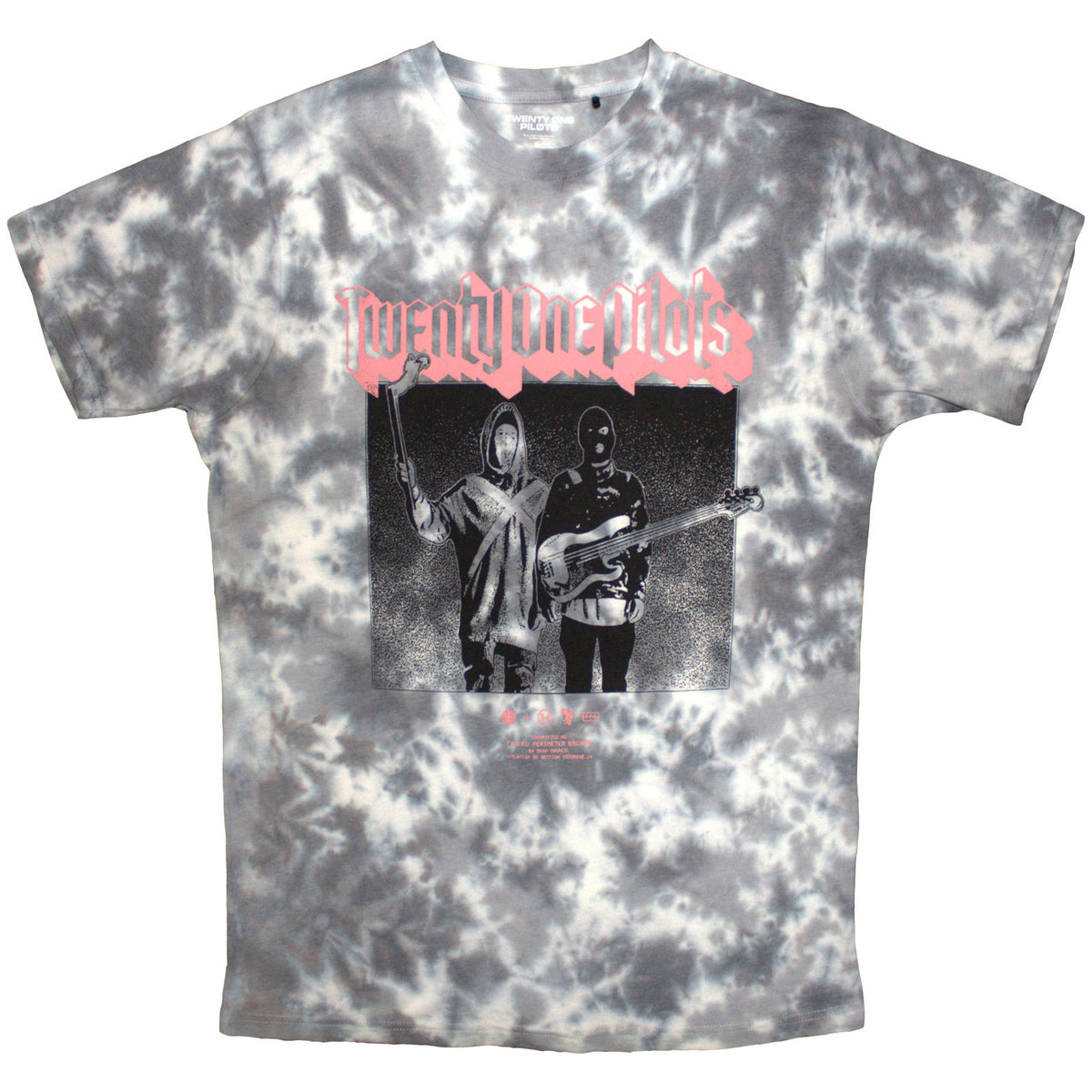Twenty One Pilots Unisex T-Shirt: Torch Bearers (Grey & White Dye-Wash) (Wash Collection)