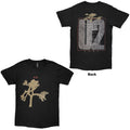 U2 Unisex T-Shirt: Joshua Tree European Tour '87 (Black) (Back Print)